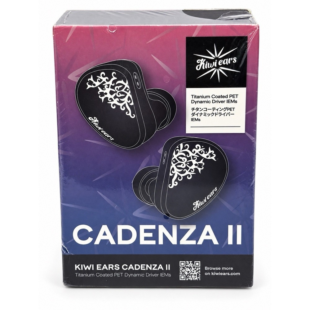 Kiwi Ears Cadenza II Wired IEM Earphones Grey Titanium PET Dynamic Driver